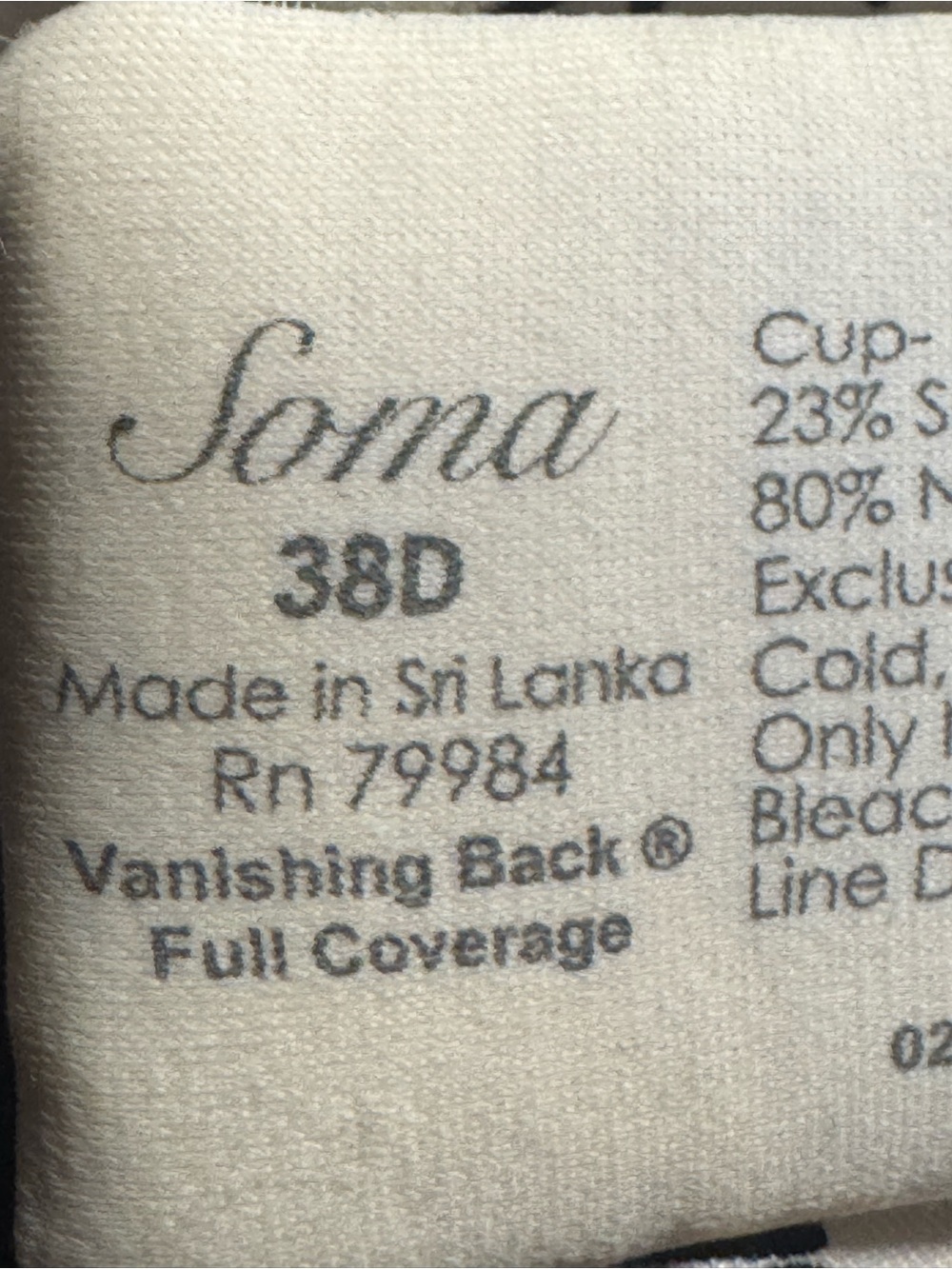 Soma Floral Print Full-Coverage Bra - Cream & Black - Picture 3 of 4